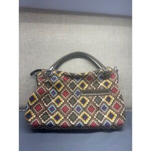 Relic‎ Bright Geometric Print Hobo Handbag With Studded Handles